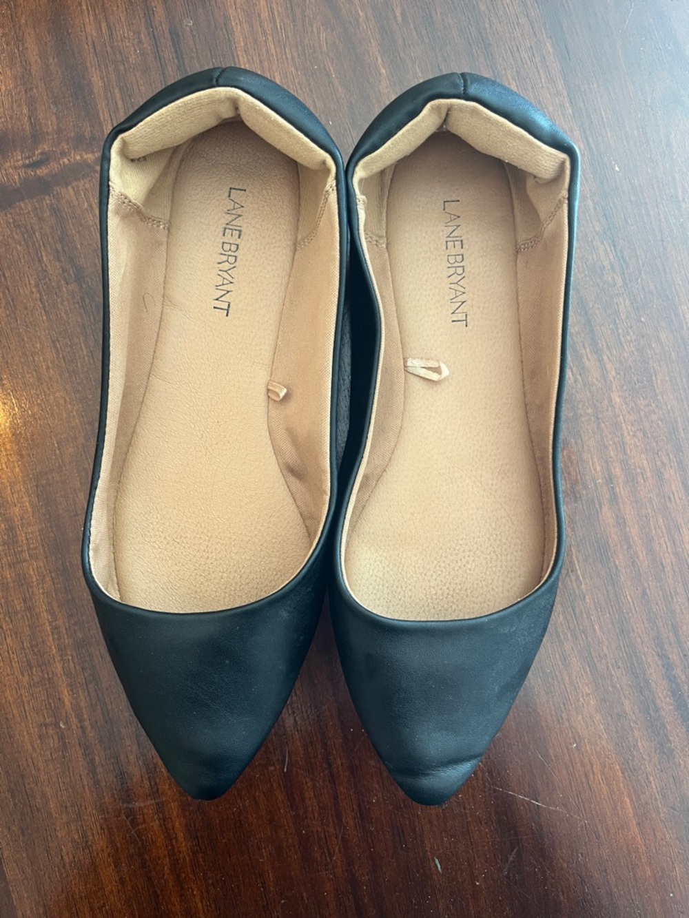 Lane Bryant Black Pointed-Toe Flats